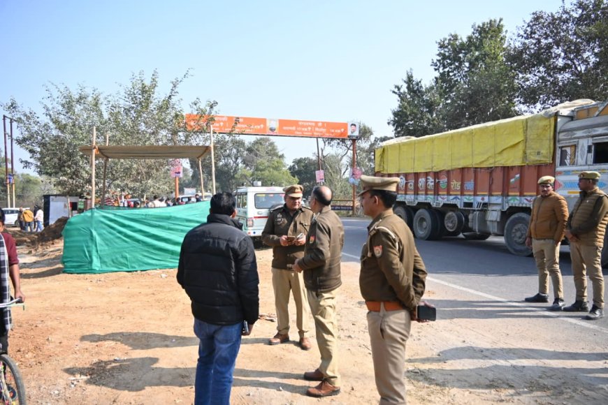 माघ मेला प्रयागराज के दृष्टिगत पुलिस अधीक्षक चित्रकूट द्वारा थाना बरगढ़ अन्तर्गत होल्डिग एरिया,मुरका बॉर्डर बैरियर का निरीक्षण कर सम्बन्धित को आवश्यक दिशा निर्देश दिए गए।