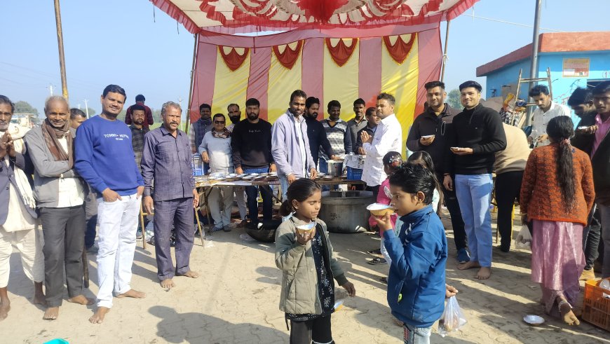 भक्ति और सेवा का संगम माता अंजनी के दरबार में लगा विशाल भंडारा