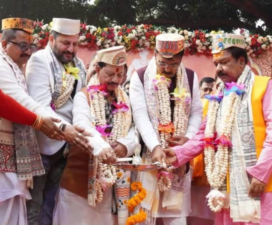 उद्योग सह पथ निर्माण मंत्री डॉ दिलीप जायसवाल के आवास पर मना मकर संक्रांति उत्सव, पहुंचे दोनों उप मुख्य मंत्री