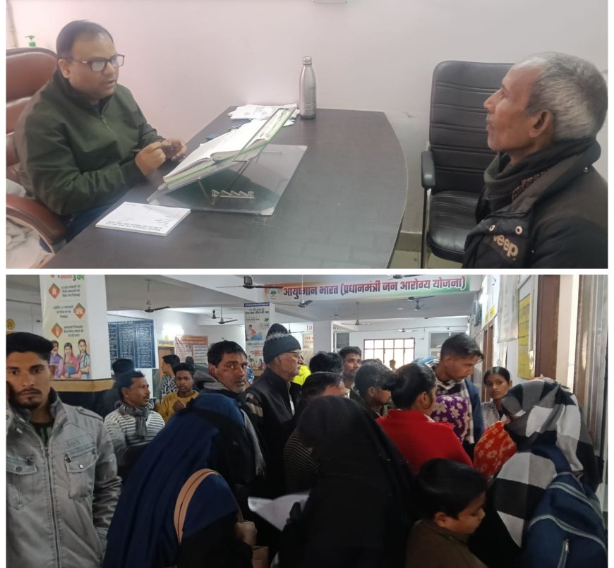 संयुक्त चिकित्सालय सिरौलीगौसपुर में मरीजों की उमडी भीड़ 564का उपचार किया गया