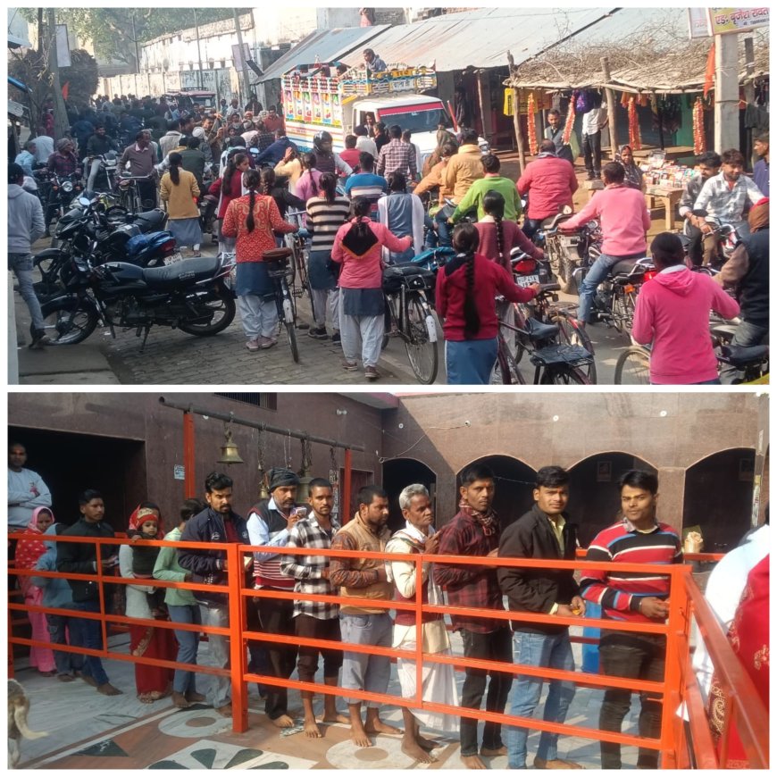 बडे बाबा के दरबार में उमडा आस्था का जन सैलाव हजारों श्रद्धालुओं ने पवित्र अभरन सरोवर में आचमन कर स्वामी जी की समाधि पर चादर परसाद चढा कर मनवांछित फलों की प्राप्ति की कामना किया