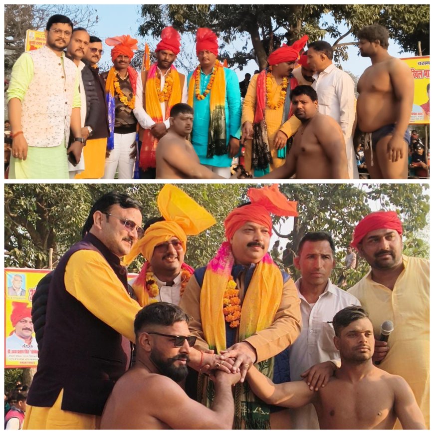 खजुरी गांव में अखिल भारतीय विराट कुश्ती में संदीप पहलवान कोटवाधाम ने एक लाख एक हजार की कुश्ती जीतकर खिताब अपने नाम किया