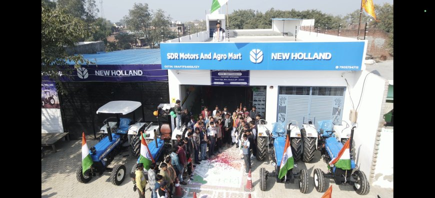एसडीआर मोटर्स एंड एग्रो मार्ट द्वारा भव्य न्यू Holland Tractor तिरंगा यात्रा का आयोजन