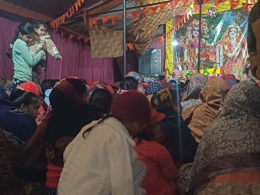 बांस बरौलिया में भागवत का 7वे दिन पर श्रद्धालुओं की उमड़ी भारी भीड़