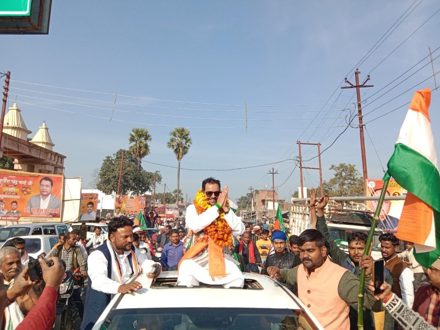 युवा नेता गौरी शंकर दीक्षित में निकली गणतंत्र दिवस पर तिरंगा यात्रायात्रा
