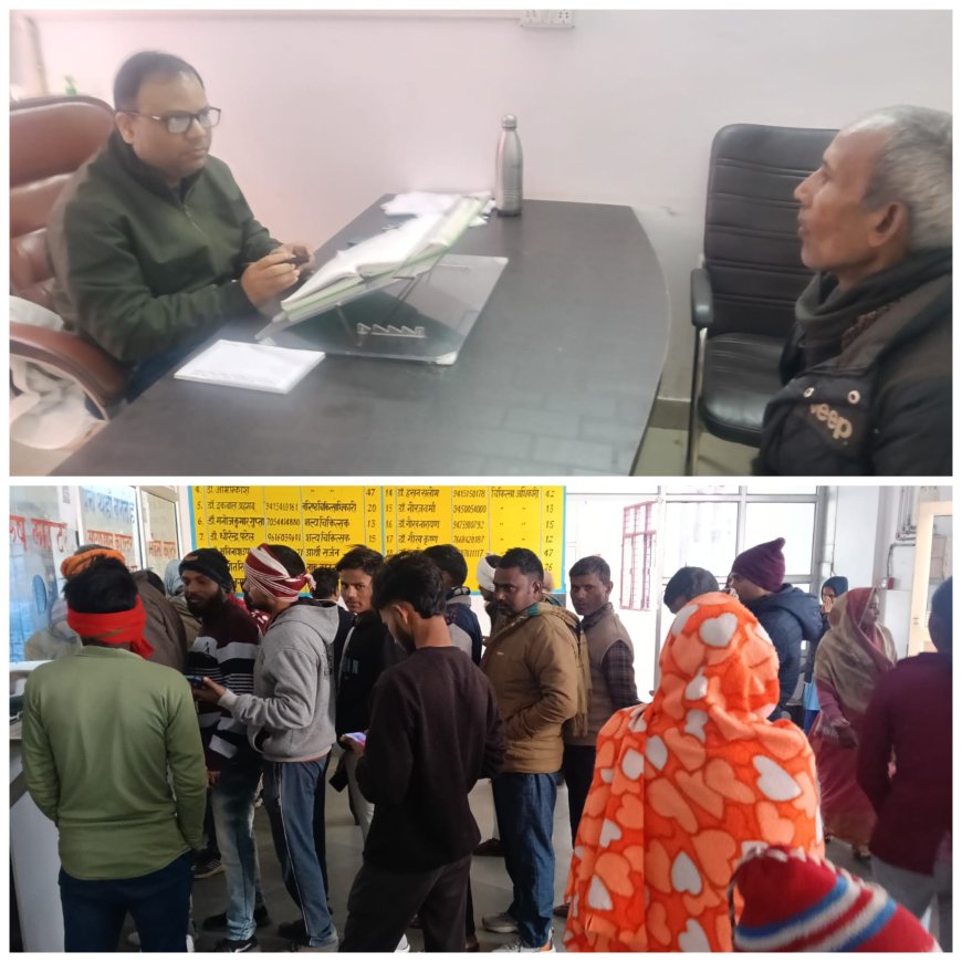 संयुक्त चिकित्सालय सिरौलीगौसपुर की ओ पी डी में मरीजों की उमडी भीड़ 582 मरीजों के स्वास्थ्य का परीक्षण कर दवायें दी गई