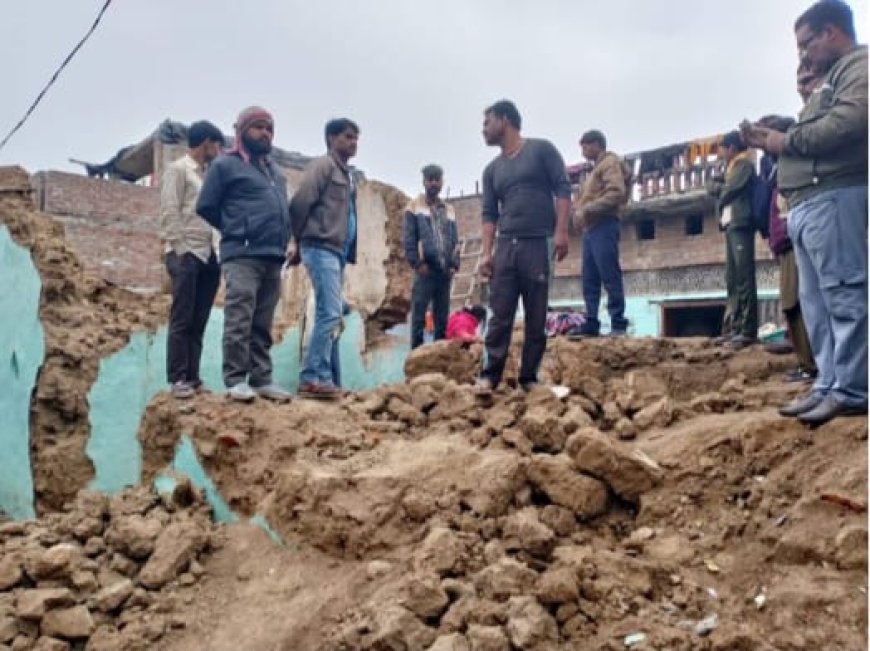 पीएम आवास की पहली किस्त आने की खुशी बदली मातम में, दीवार गिरने से वृद्ध की मौत