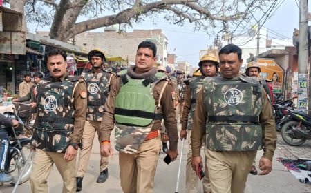 भारत बंद को लेकर बिल्सी में पुलिस रही पूरी तरह अलर्ट  बाजार में दिखा मिला-जुला असर