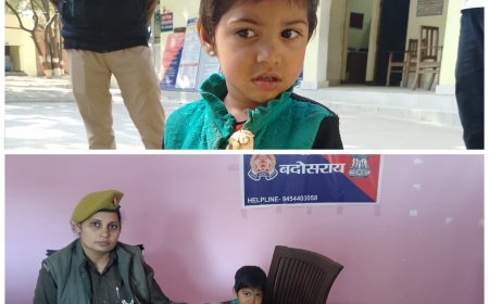कस्बा बदोसरांय के राजाराम गुप्ता रेस्टोरेंट के पास एक 4 वर्षीय बच्ची रोती मिली ग्रामीणों की सूचना पर कोतवाली पुलिस बदोसरांय ले जाकर माता पिता को खोजने में जुटी