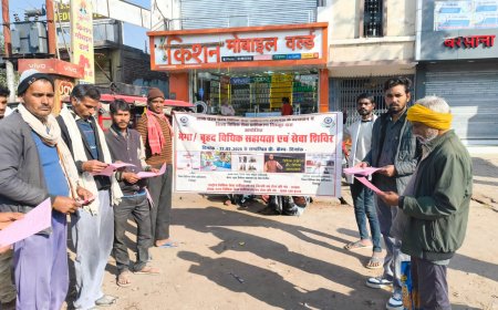 मेगा/ वृहद विधिक सहायता सेवा शिविर ट्रैफिक चौराहा (धनुष चौराहा) में श्रमिकों के मध्य मेगा/ वृहद विधिक सहायता सेवा शिविर कार्यक्रम के अन्तर्गत  प्री-कैम्प का आयोजन किया गया।