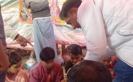 भागवत कथा के समापन पर हुआ भंडारा, श्रद्धालुओं की उमड़ी भीड़