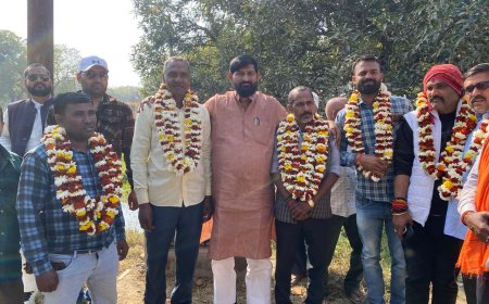 औराई विधायक ने 13 मार्गो का किया शिलान्यास।