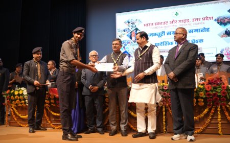 लखनऊ में जनपद का मान बढ़ा: दो स्काउट मास्टर और तीन रोवर लीडर  सम्मानित