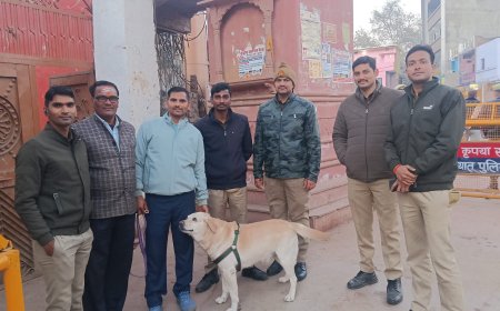 महाशिवरात्रि पर्व के अवसर पर डॉग स्क्वॉयड, एलआईयू की संयुक्त टीम द्वारा सुरक्षा व्यवस्था के दृष्टिगत रामघाट,निर्मोही अखाड़ा की चैकिंग की गयी