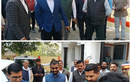 आयुक्त अयोध्या मंण्डल राजेश कुमार व सहायक विकास आयुक्त अयोध्या मंण्डल राजेश कुमार झा ने जिलाधिकारी शशांक त्रिपाठी के साथ ब्लाक सिरौलीगौसपुर, तहसील का निरीक्षण किया