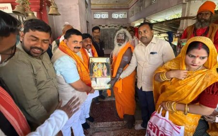 प्रदेश के समाज कल्याण मंत्री भिखारी बाबा आश्रम पहुंचे, लिया आशीर्वाद