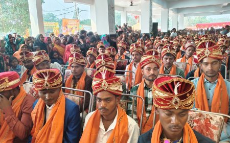 सामूहिक कन्या विवाह में 101 जोड़ों ने लिए सात फेरे, मेले जैसा रहा माहौल