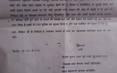 दलित की भूमि पर दबंगों द्वारा कब्जा करने का प्रयास थाना टिकैत नगर पुलिस को शिकायती प्रार्थना पत्र दिया गया