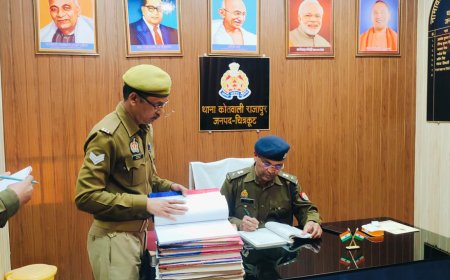 अपर पुलिस अधीक्षक द्वारा थाना राजापुर का अर्धवार्षिक निरीक्षण किया गया