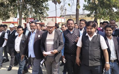 एसडीएम पर भ्रष्टाचार व अभद्रता का आरोप, वकीलों ने किया प्रदर्शन