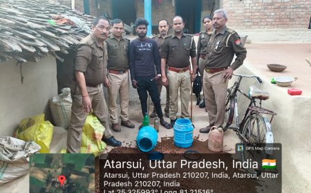 चित्रकूट अवैध मदिरा के विरुद्ध चित्रकूट आबकारी टीम की बड़ी कार्यवाही बड़ी मात्रा में अवैध शराब जब्त और लहन नष्ट