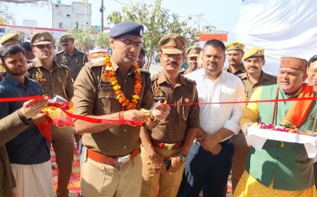थाना परिसर में नवनिर्मित बहुउद्देशीय कक्ष का लोकार्पण
