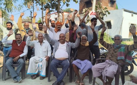 बेरासपुर में चकबंदी के विरोध में मुख़र हुए किसान