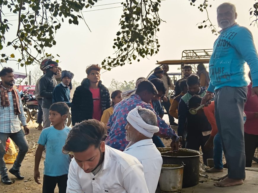 पूर्णिमा के शुभ अवसर पर हुआ भव्य भंडारा, सैकड़ों लोगों ने ग्रहण किया प्रसाद