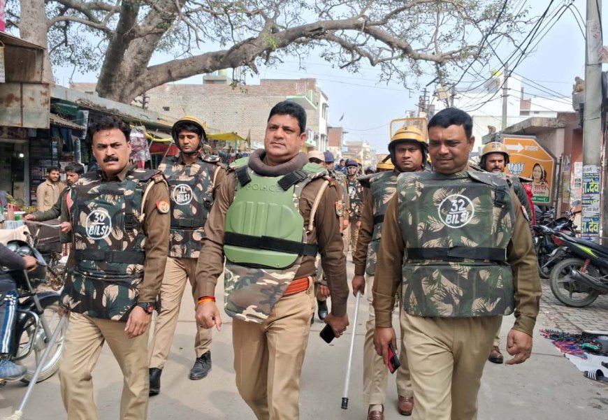 भारत बंद को लेकर बिल्सी में पुलिस रही पूरी तरह अलर्ट  बाजार में दिखा मिला-जुला असर