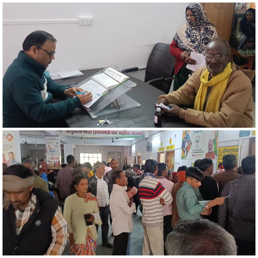 संयुक्त चिकित्सालय सिरौलीगौसपुर में 750 मरीजों के स्वास्थ्य का परीक्षण कर दवायें दी गंई