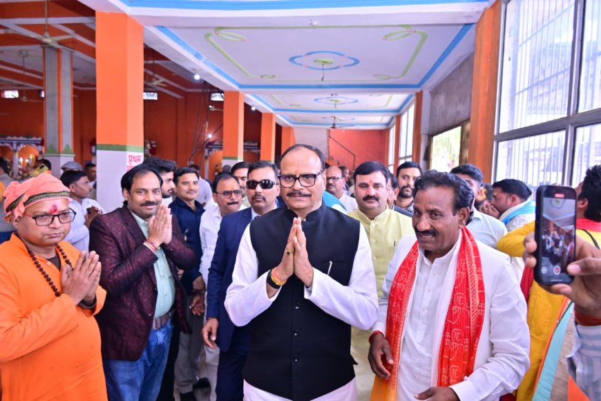 भदोही पहुंचे उप मुख्यमंत्री ब्रजेश पाठक।