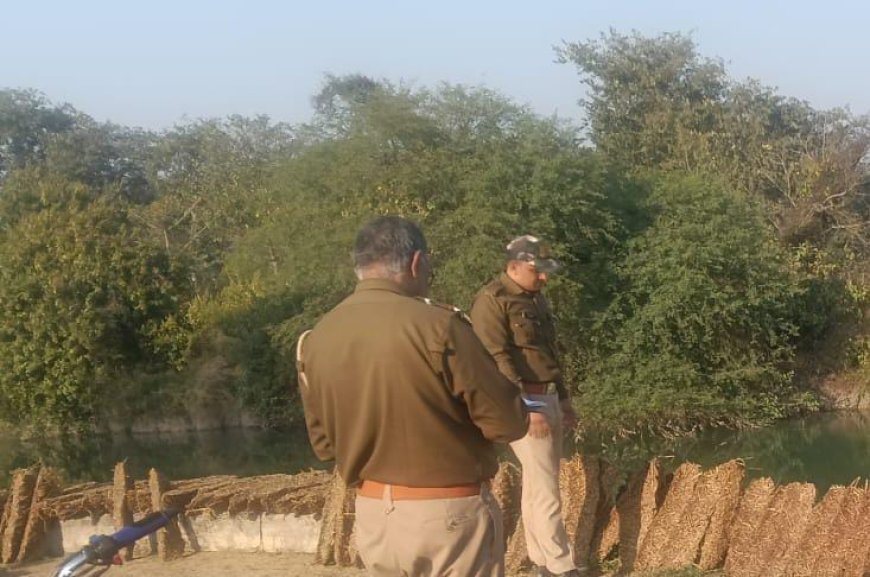 शारदा सहायक समान्तर नहर दरिया बाद ब्रांच कसरैला झाल में अज्ञात युवक का शव मिला