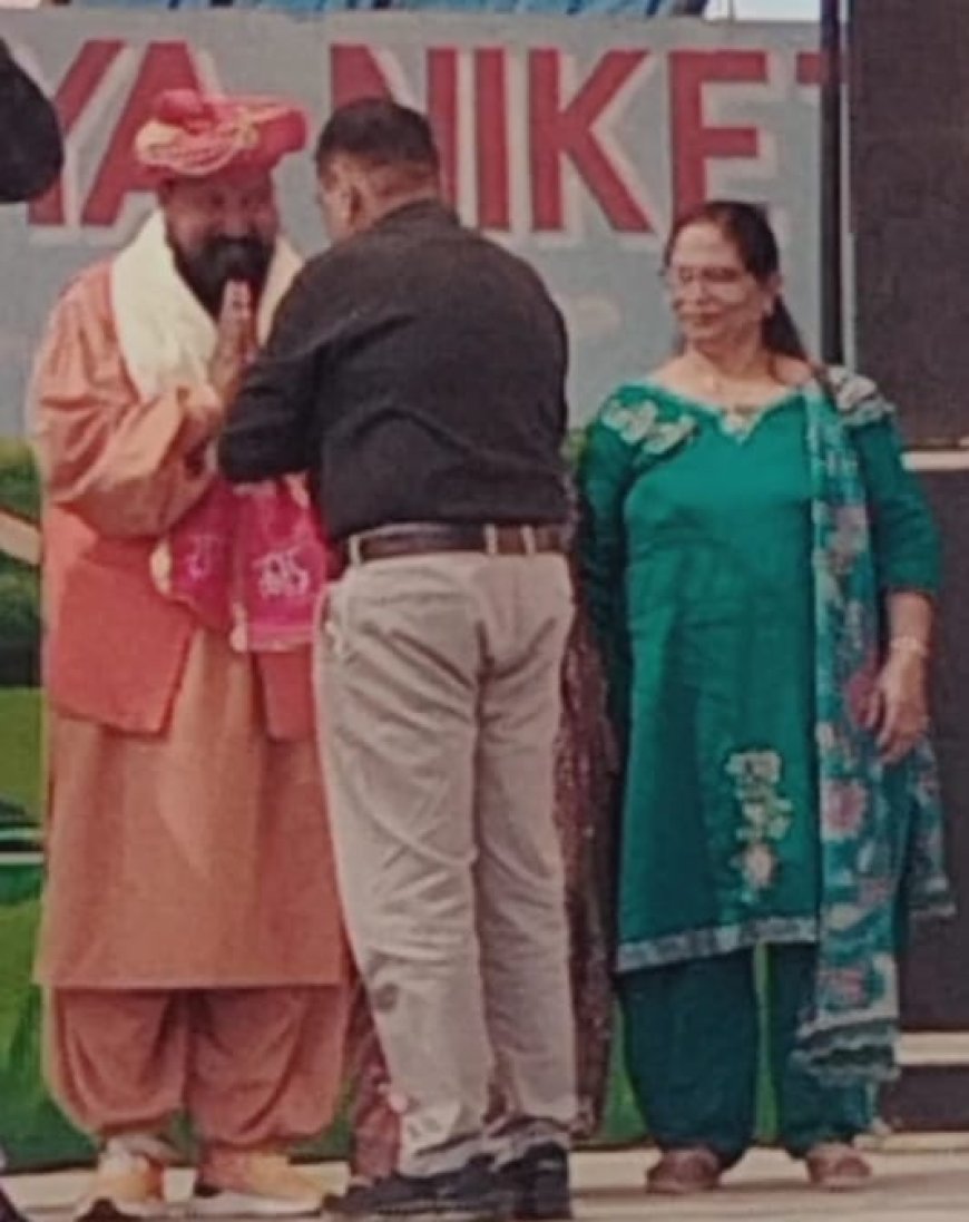 नशा मुक्ति युवा भारत अभियान के लिए ज्योति बाबा डॉक्टर अरुण सेवा सम्मान से सम्मानित