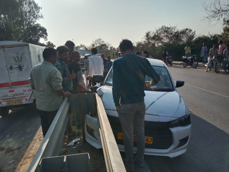 हाईवे पर तेज रफ्तार कार की टक्कर से वृद्ध घायल, चालक फरार