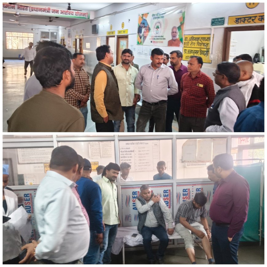 सडक दुर्घटना में ग्राम विकास अधिकारी घायल संयुक्त चिकित्सालय सिरौलीगौसपुर में चल रहा है उपचार