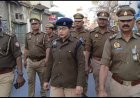 पुलिस उपाधीक्षक रामनगर गरिमा पंत प्रभारी निरीक्षक कोतवाली बदोसरांय अजीत विद्यार्थी एस एस आई जयप्रकाश बडी संख्या में पुलिस बल और पी ए सी जवानों के साथ फ्लेग मार्च किया