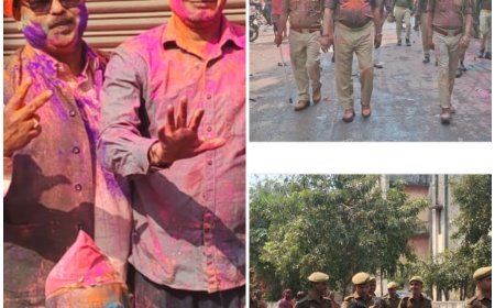 नगर में होली का जुलूस बड़े ही हर्षोल्लास के साथ निकाला २-डीजे की धुन पर जमकर थिरके लोग और उड़ा गुलाल  ३-चाचा जुलूस में एसडीम,सीओ, तहसीलदार कोतवाल और भारी संख्या पुलिस बल मुस्तैद रहा