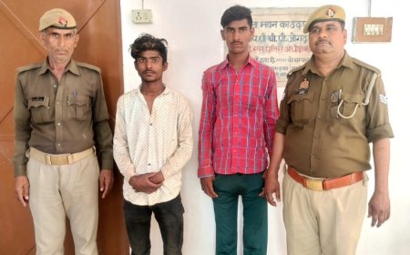 चोरी की 03 घटनाओं का खुलासा, 02 चोर गिरफ्तार चोरी की 07 बकरियां के साथ गिरफ्तार