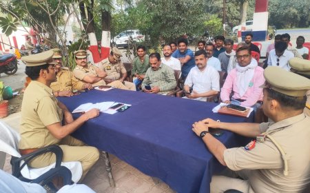 ईद व अलविदा की नमाज को लेकर थाना मसौली में शांति समिति की बैठक