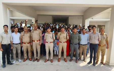 गुम मोबाइल पाने पर 150 लोगो ने भदोही पुलिस को दिया धन्यवाद