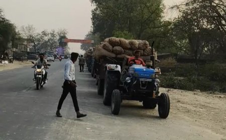 कोल्ड स्टोरों के बाहर आलू लदी ट्रैक्टर-ट्रॉलियों की लंबी कतार, किसानों को हो रही परेशानी