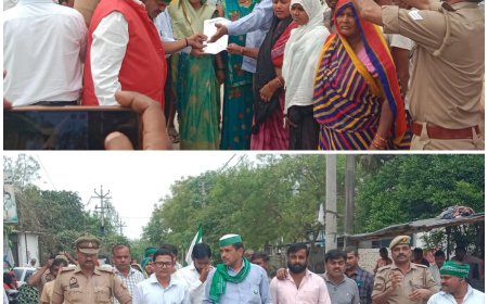 किसानों की समस्याओं को लेकर भाकियू का प्रदर्शन, आलू के समर्थन मूल्य बढ़ाने की मांग