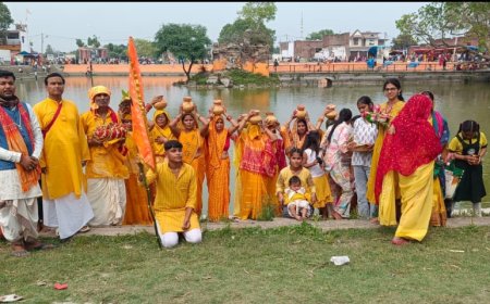 अमोली कला में श्रीमद् भागवत कथा का शुभारंभ, भव्य कलश यात्रा से गूंजा क्षेत्र