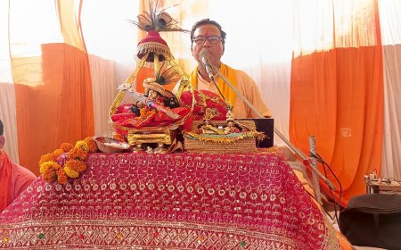 सात दिवसीय श्रीमद भागवत कथा के दूसरे दिन श्रद्धालुओं ने भक्ति रस का आनन्द लिया