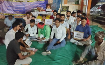 पाठा क्षेत्र की जनसमस्याओं को लेकर अनशन का नौवां दिन, विधायक अनिल प्रधान का मिला समर्थन