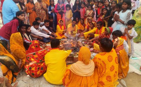 श्रीराम कथा का पूर्णाहूति व विशाल भण्डारे के साथ समापन