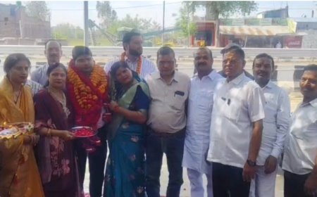 बीडीओ पद पर चयनित नीरज जायसवाल का भव्य स्वागत