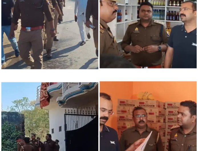 18 स्थानो पर छापेमारी कर 90 लीटर कच्ची शराब बरामद की