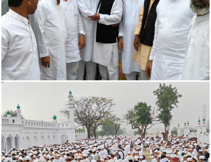 मसौली में हर्षोल्लास के साथ मनाई गई ईद-उल-फितर, अमन-चैन व भाईचारे की मांगी गई दुआएं