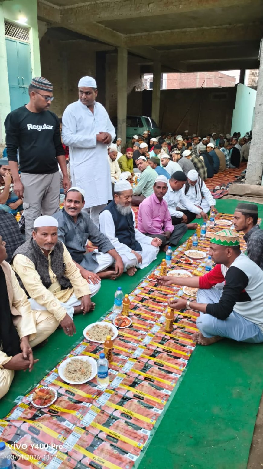 समाजवादी पार्टी के जिला सचिव रईस अहमद के आवास/ कैंप कार्यालय पर रोजा इफ्तार पार्टी का आयोजन